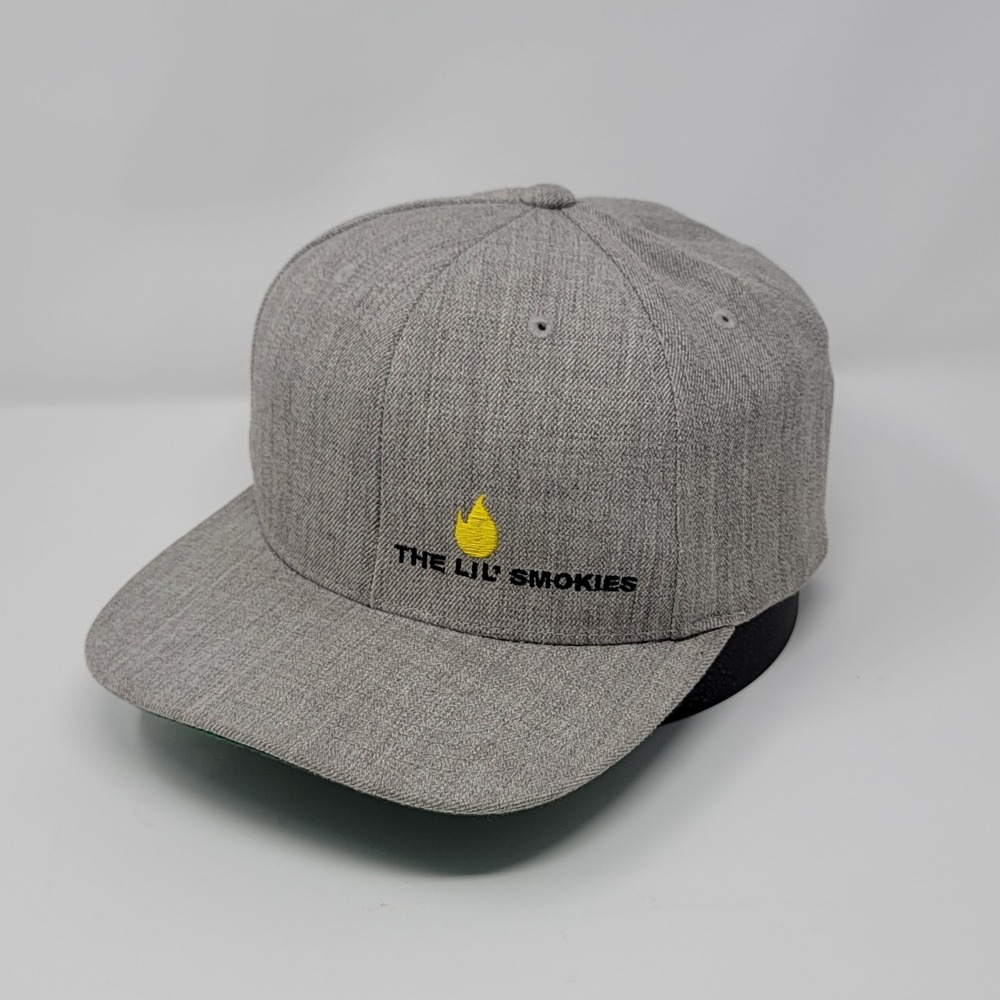 The Classics Yupoong Snapback Hat Cap Structured Grey Wool‎ Blend Corduroy OSFA